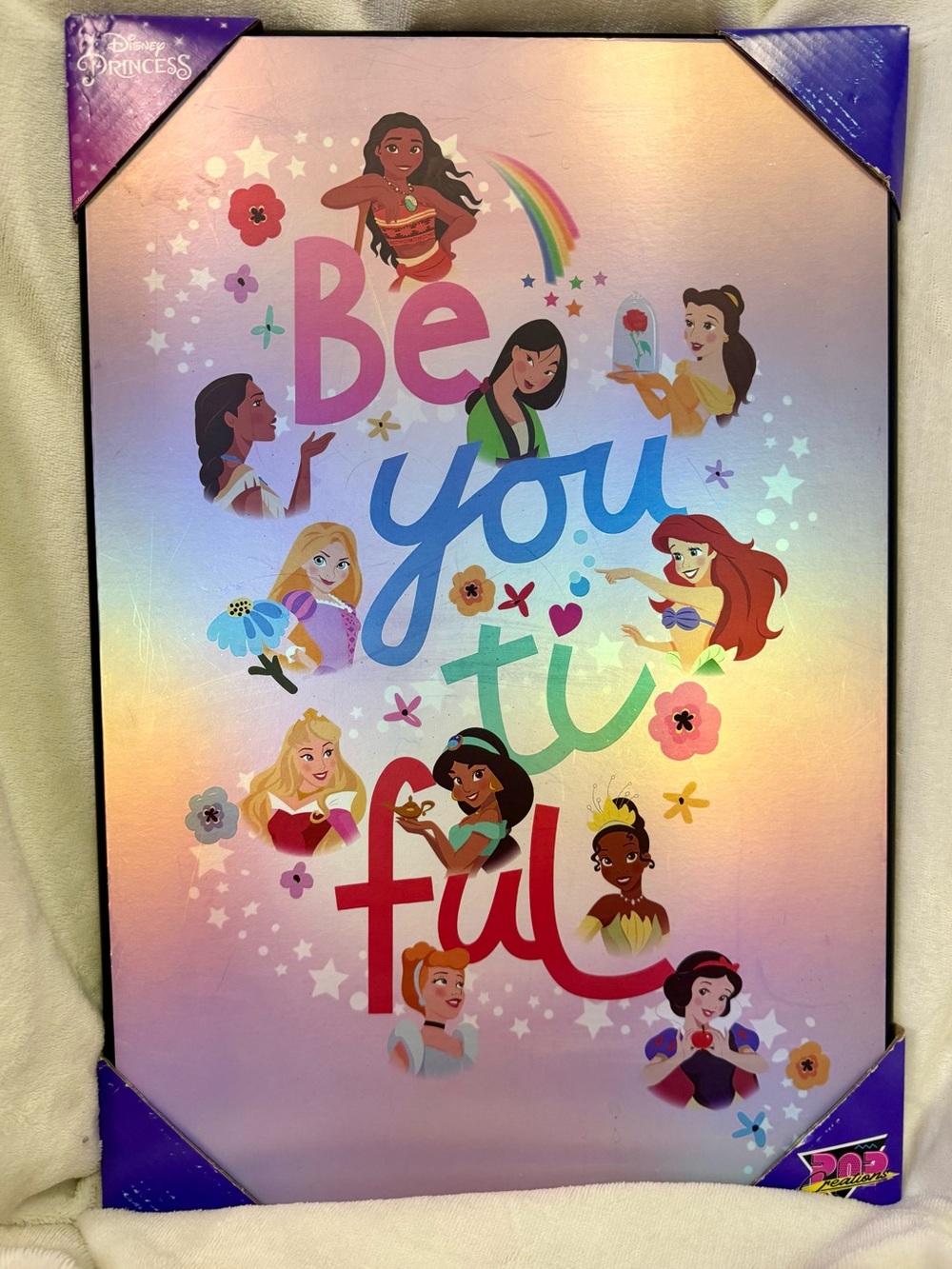Disney Princess 'Be You Tiful' Holographic Wall Art